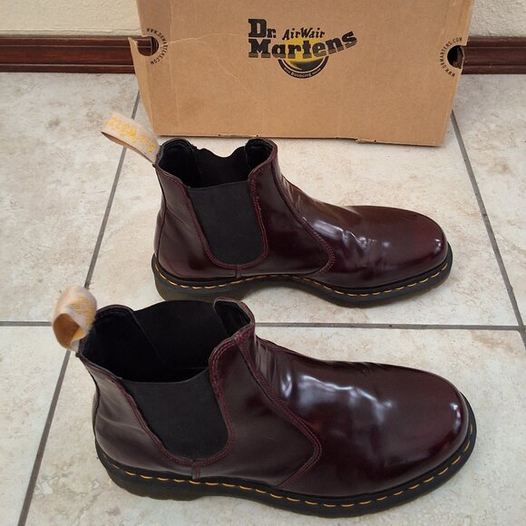Doc Martens Red Chelsea Boots Size 12 - Picture 5 of 8
